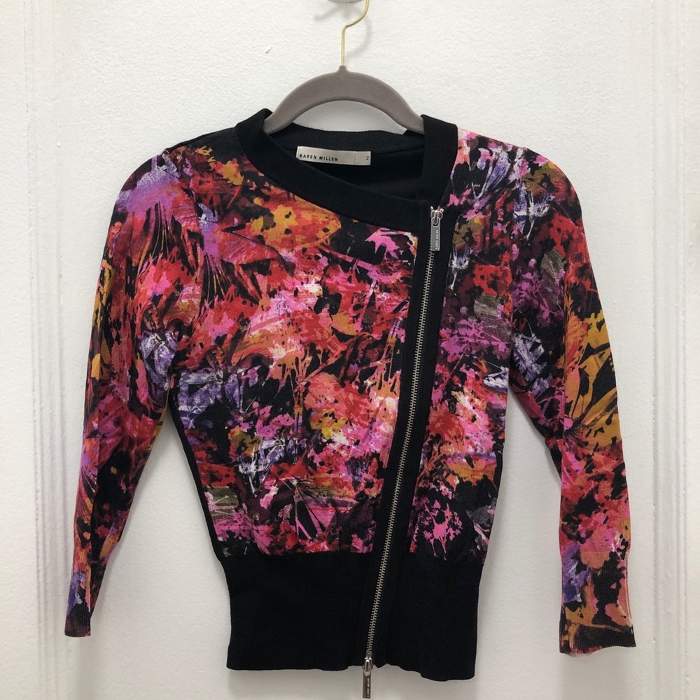 Karen Millen Paint splash knit jacket (KN165)